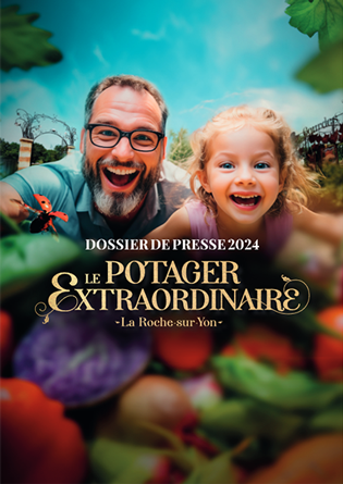 Dossier de presse avec une fille et son papa au Potager Extraordinaire à la Roche sur Yon en Vendée